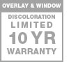 10YRoverlayDiscolor 10 year window and overlay warranty
